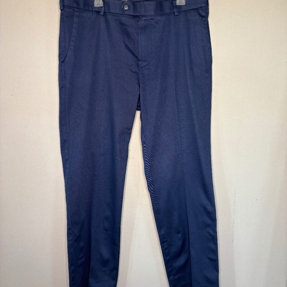 Roundtree & York Mens Travel Smart Core Comfort Blue Work Style Pants Size 38x30 - Picture 1 of 6